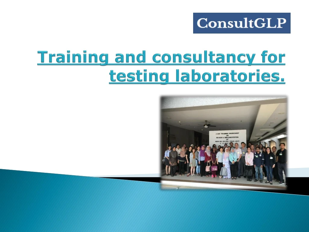 training and consultancy for testing laboratories
