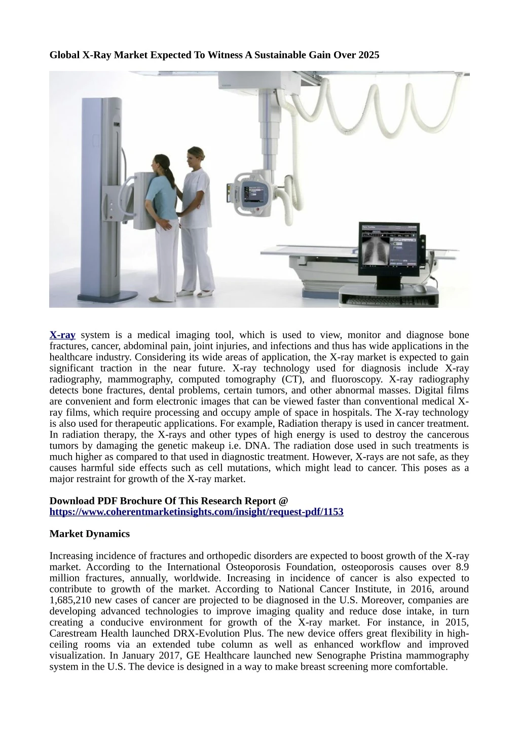 global x ray market expected to witness