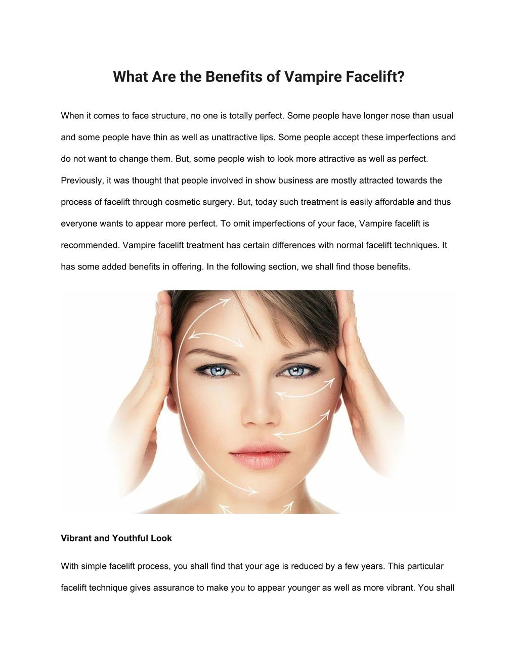 what are the benefits of vampire facelift