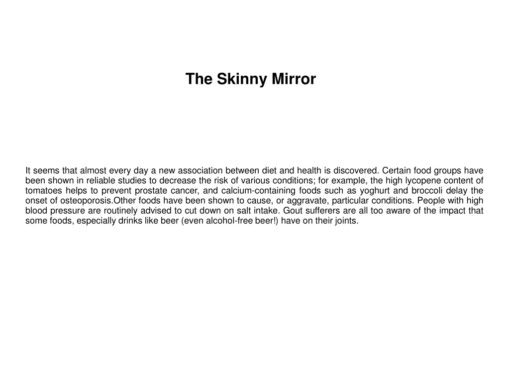 the skinny mirror