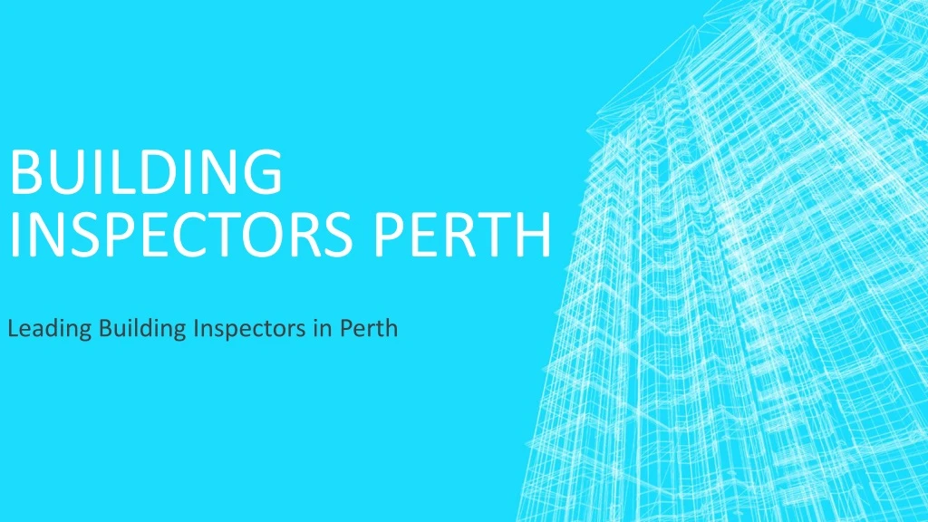building inspectors perth