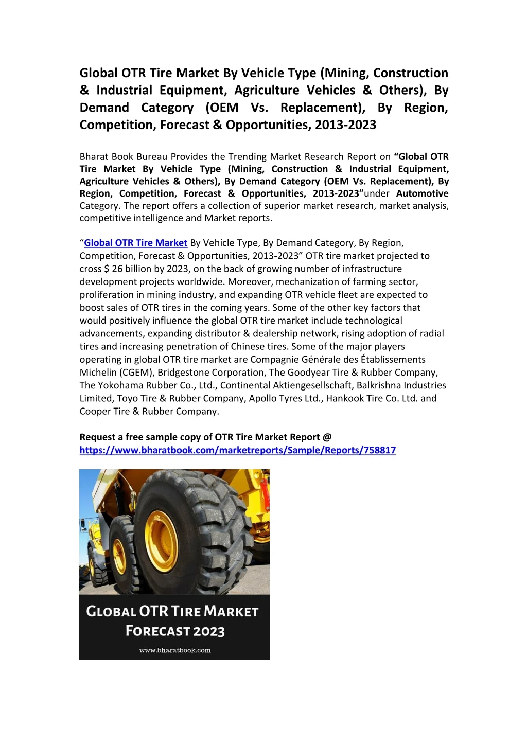 global otr tire market by vehicle type mining