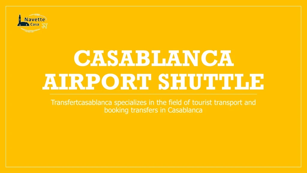 casablanca airport shuttle