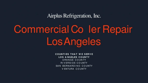 Commercial Freezer Repair Los Angeles