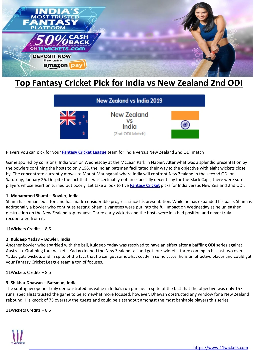 top fantasy cricket pick for india vs new zealand