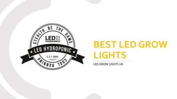 Best Led Grow Lights - Ledhydroponics