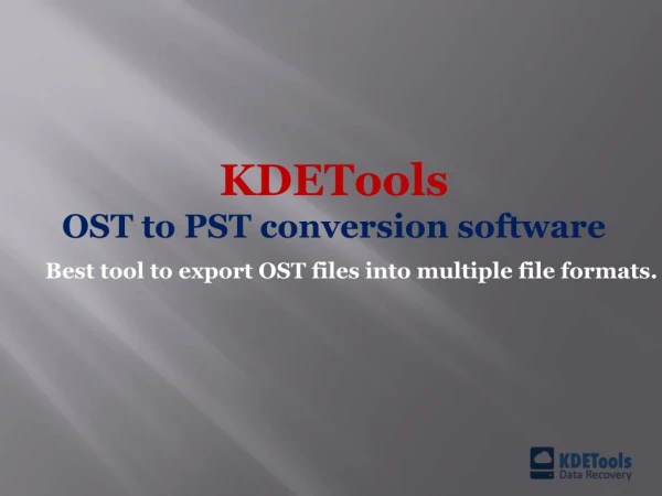 KDETools OST to PST conversion software