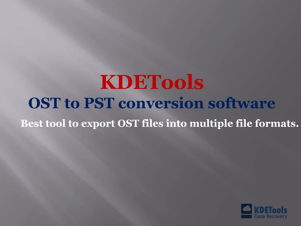 kdetools ost to pst conversion software
