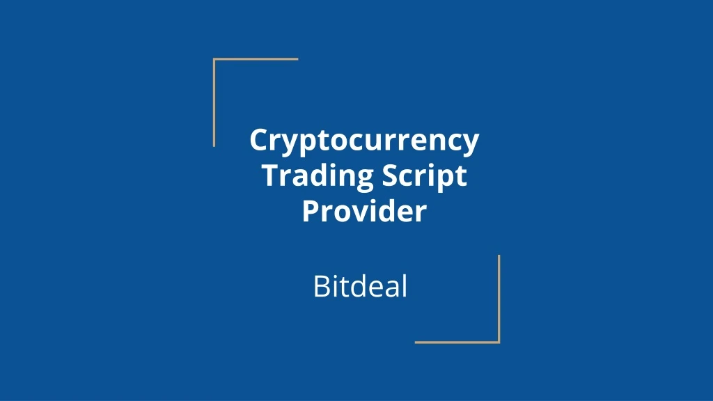 cryptocurrency trading script provider