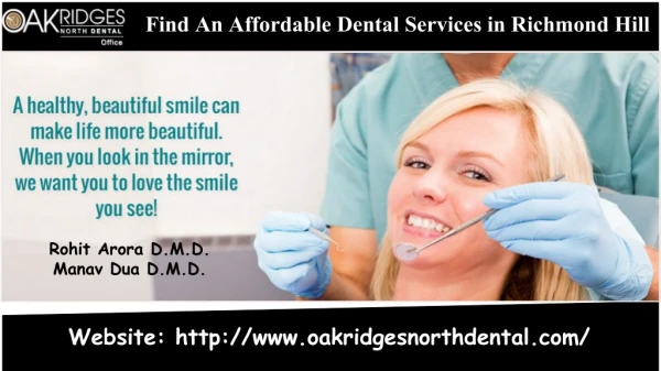 Find An Affordable Dental Services in Richmond Hill