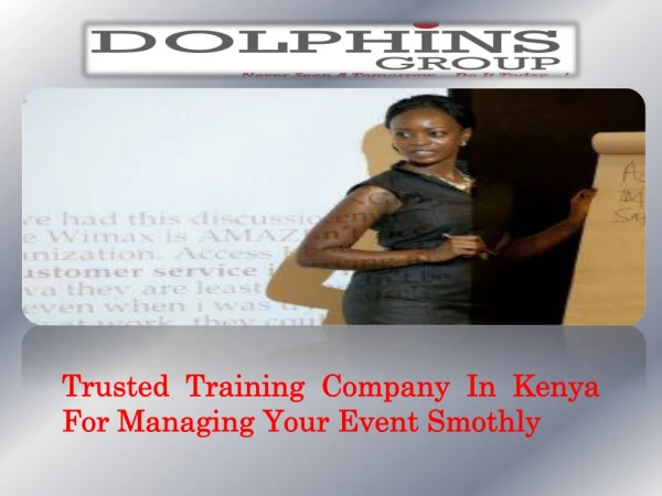Trusted Training Company In Kenya For Managing Your Event Smothly
