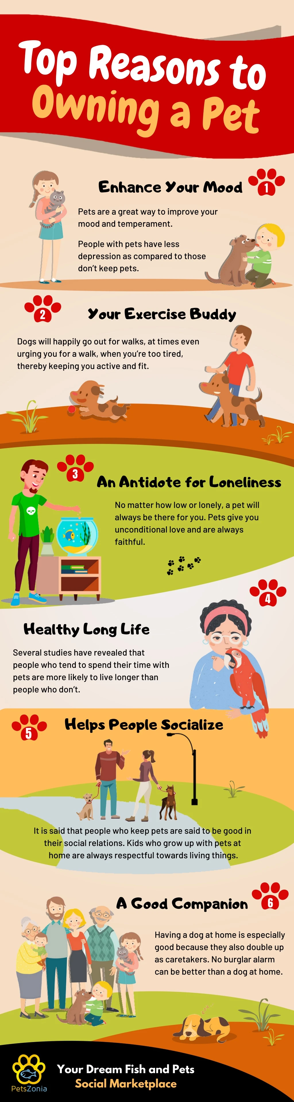 top reasons to owning a pet