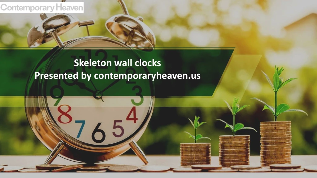 skeleton wall clocks presented