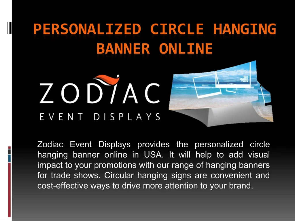 personalized circle hanging banner online