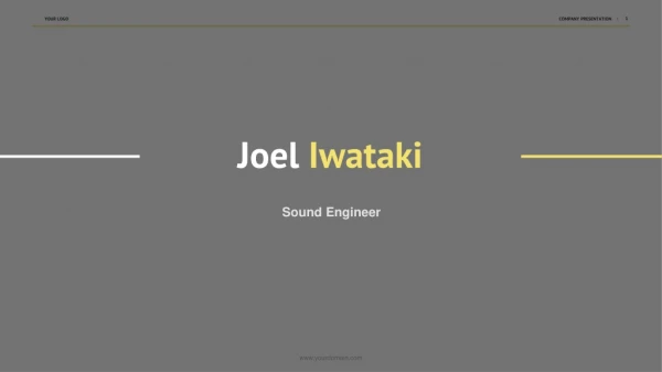 Joel Iwataki - Sound Engineer From United States
