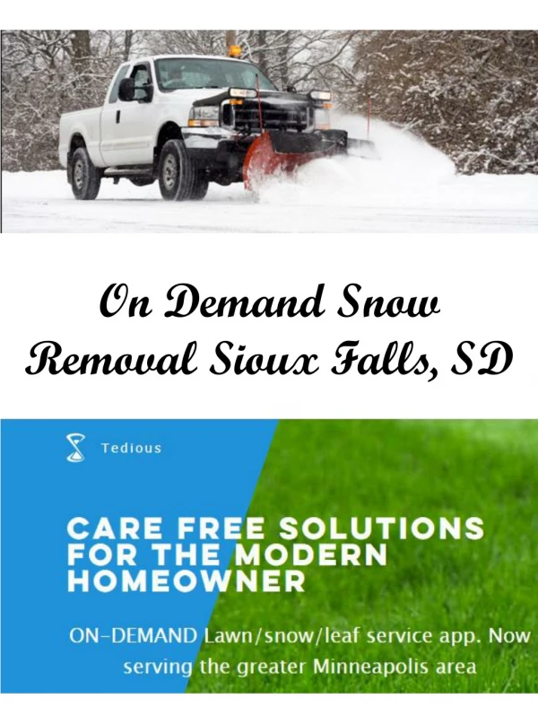On Demand Snow Removal Sioux Falls, SD