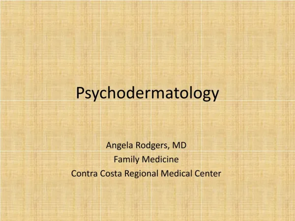Psychodermatology