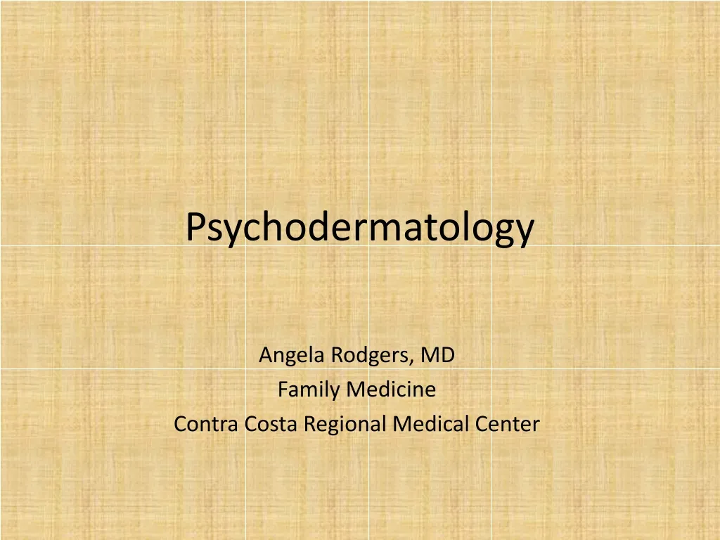 psychodermatology