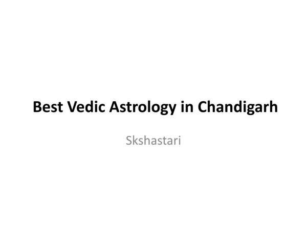 Best Vedic Astrology in Chandigarh