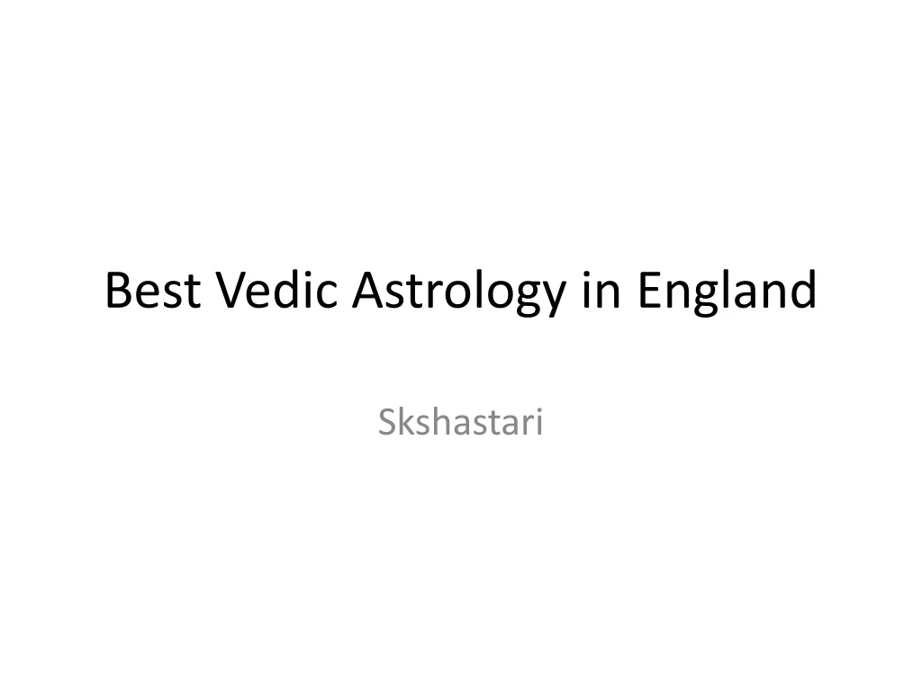 best vedic astrology in england