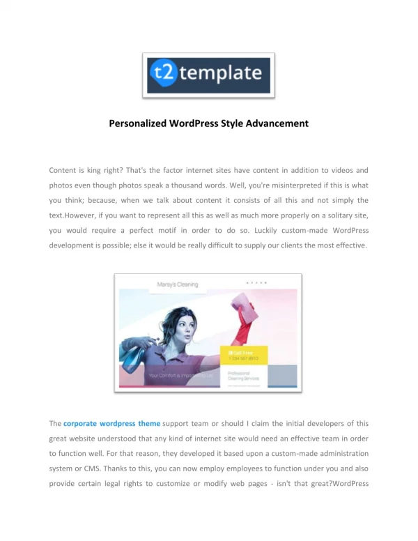 Corporate Wordpress Theme | Education Themes | T2 Template