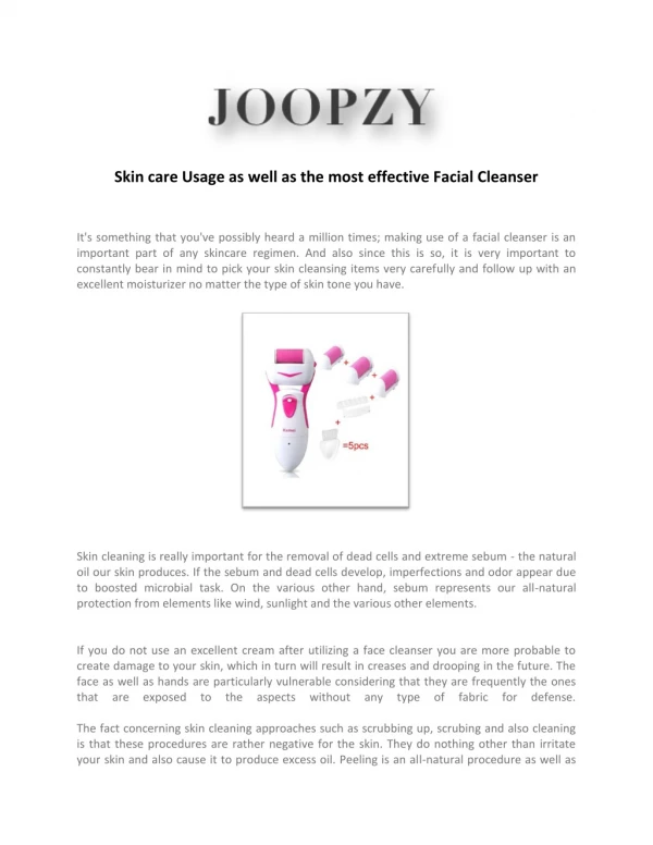 Facial Cleansing Brush for Women & Men | JOOPZY