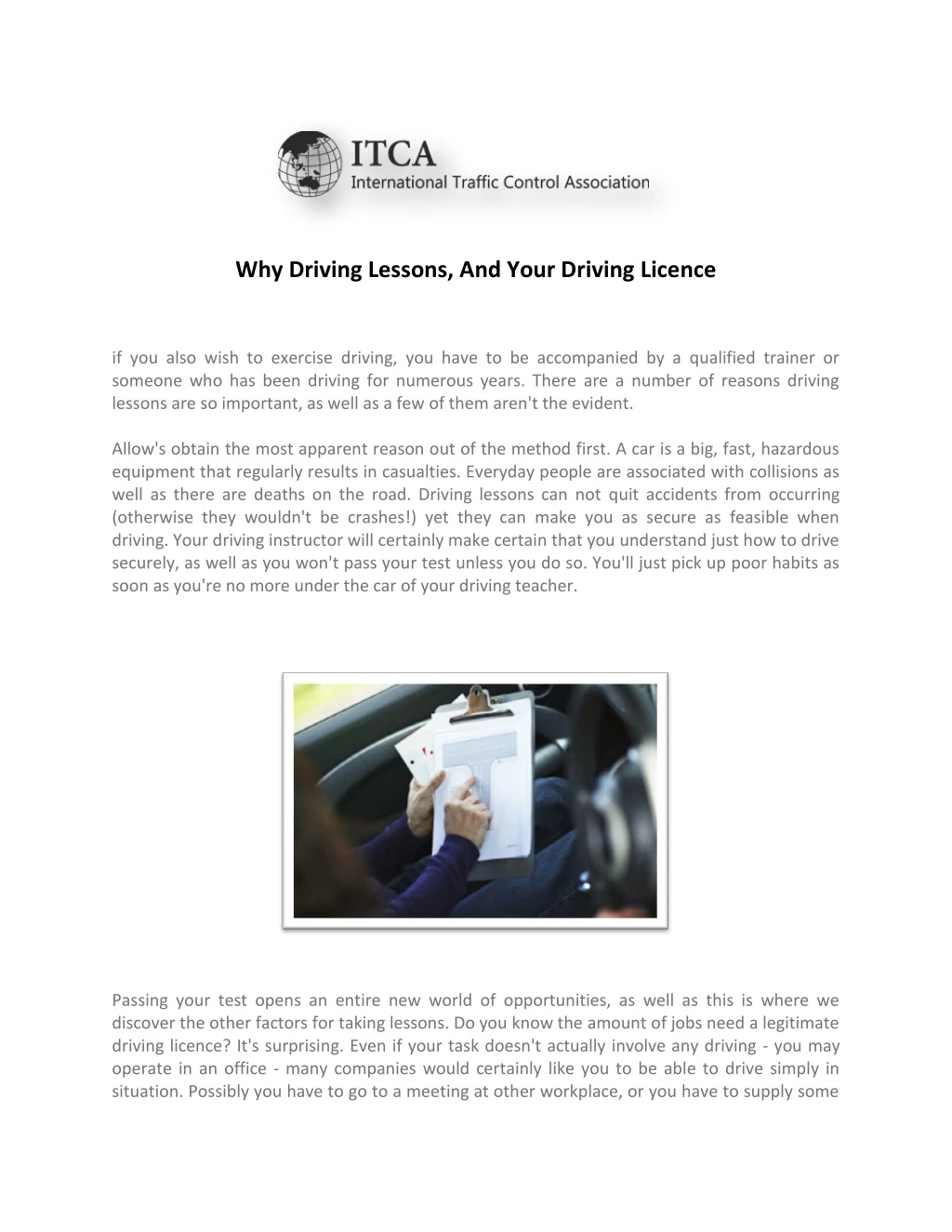 why driving lessons and your driving licence