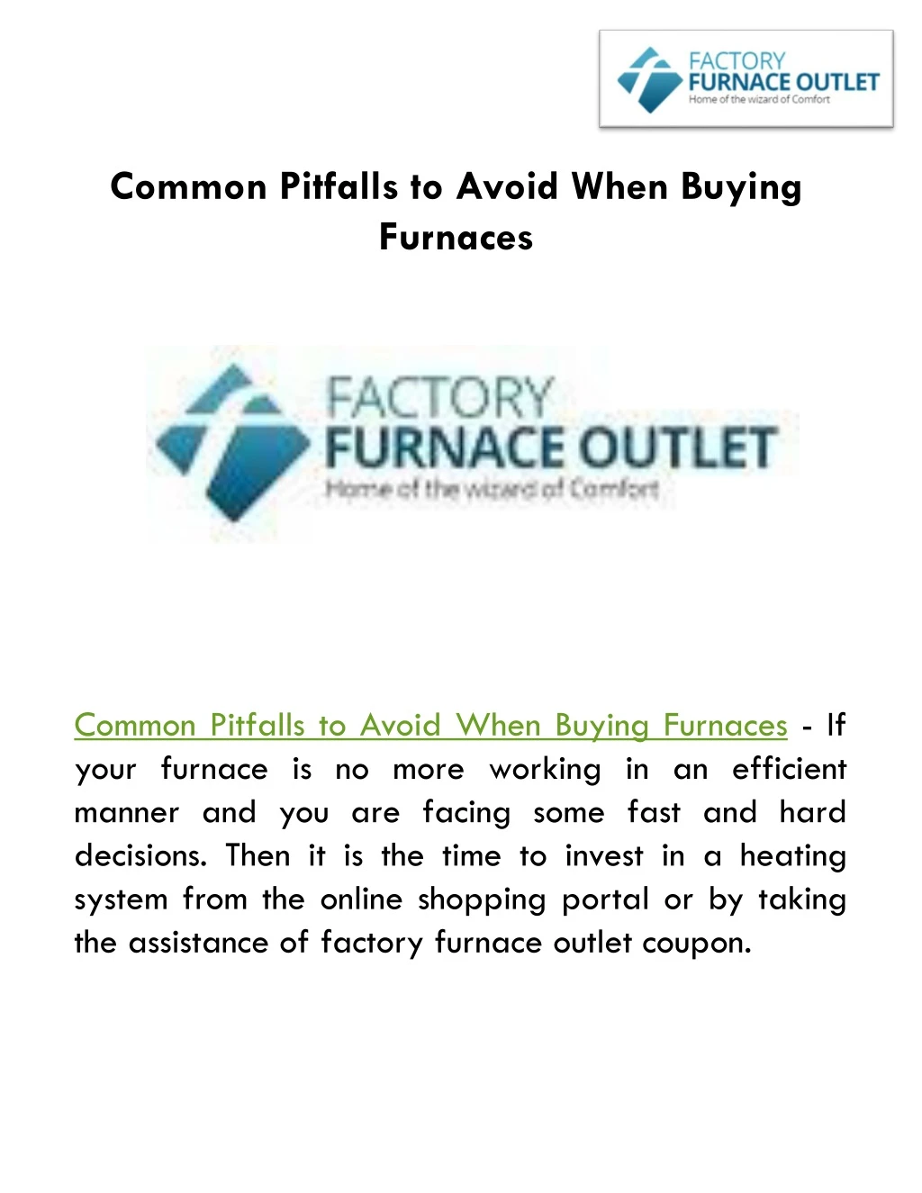 common pitfalls to avoid when buying furnaces
