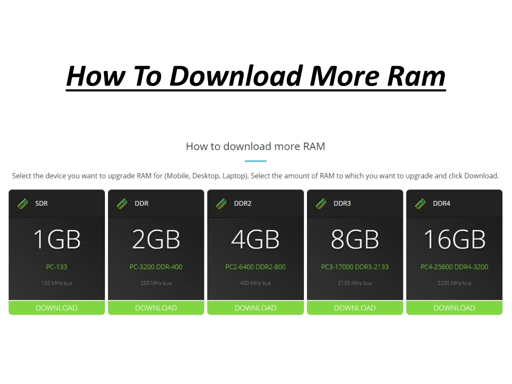 how to download more ram