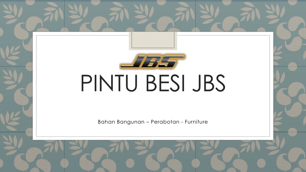 pintu besi jbs