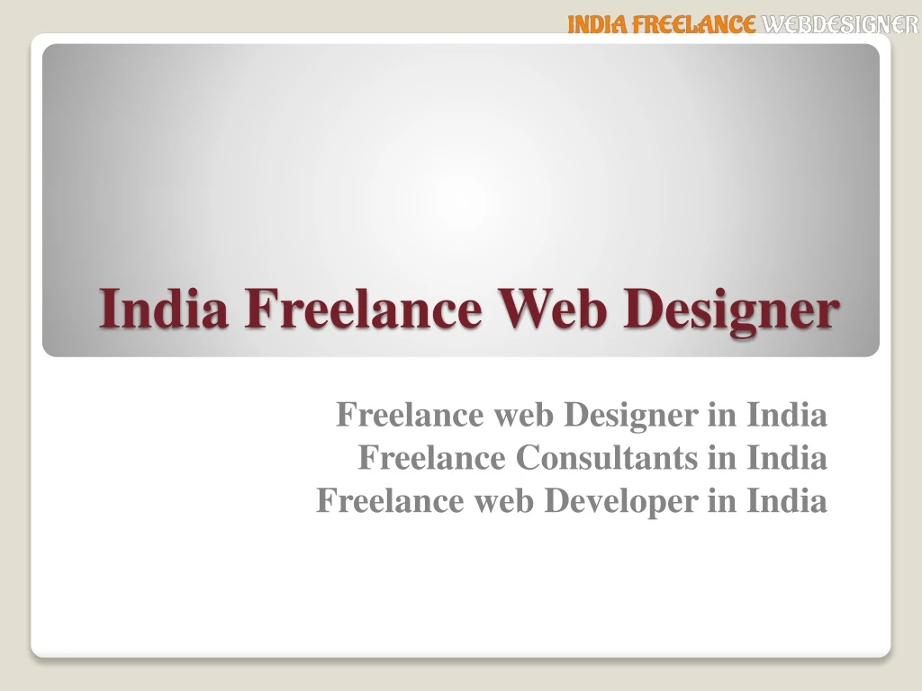 india freelance web designer