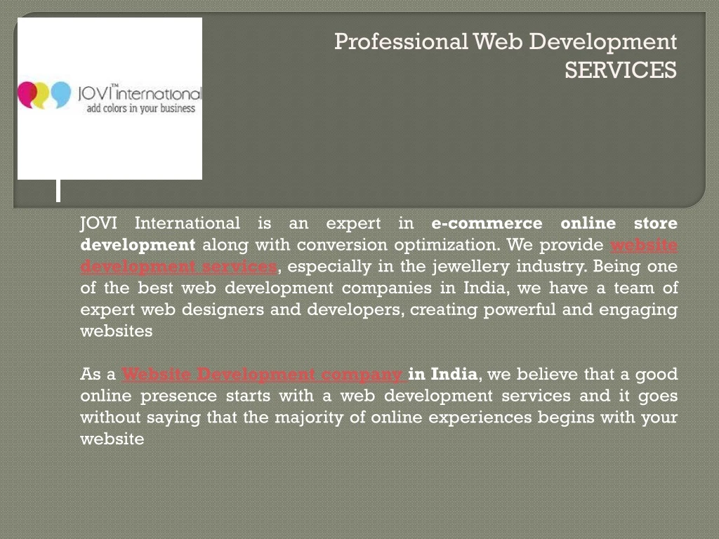 professional web development services