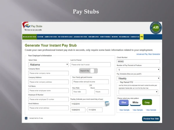 Create A Pay Stub