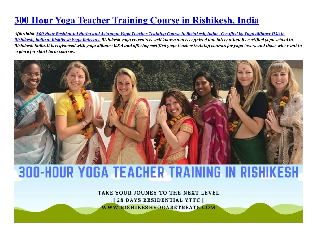 300 hour yoga teacher training course