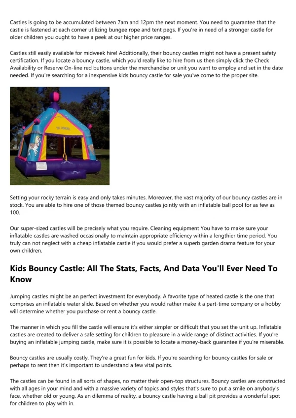 4 Dirty Little Secrets About The Indoor Bouncy Castle Hire Birmingham Industry