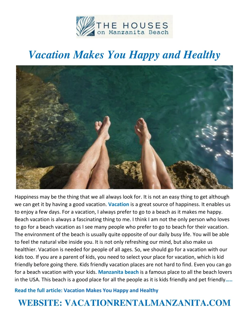 vacation makes you happy and healthy