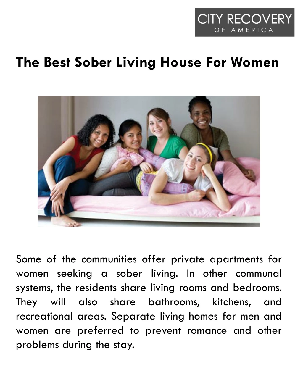the best sober living house for women