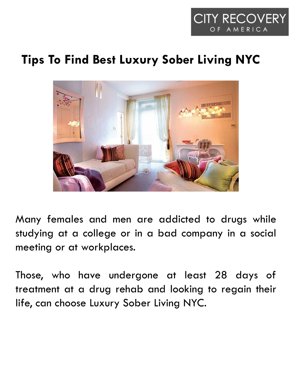 tips to find best luxury sober living nyc