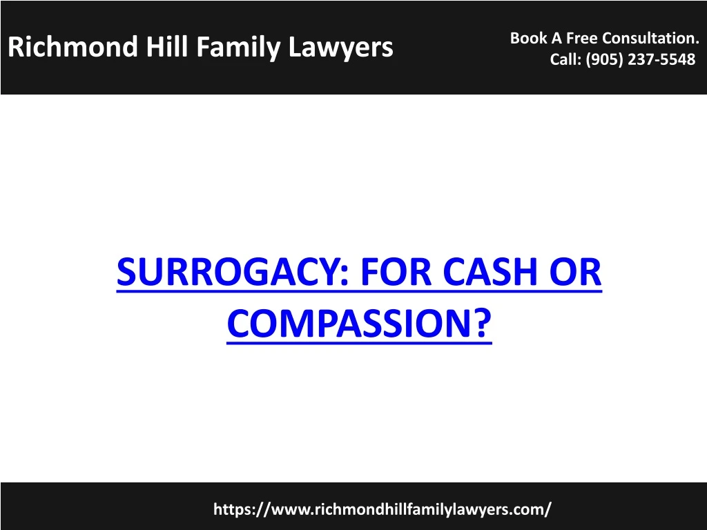 surrogacy for cash or compassion