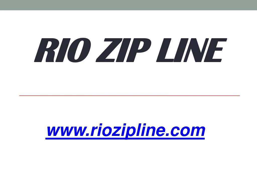 rio zip line