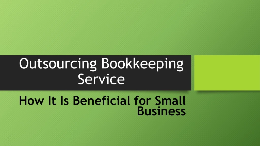 outsourcing bookkeeping service