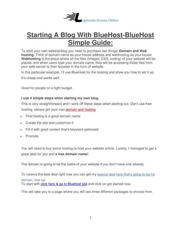 How To Starting A WordPress Blog With BlueHost-Simple Guide 2019
