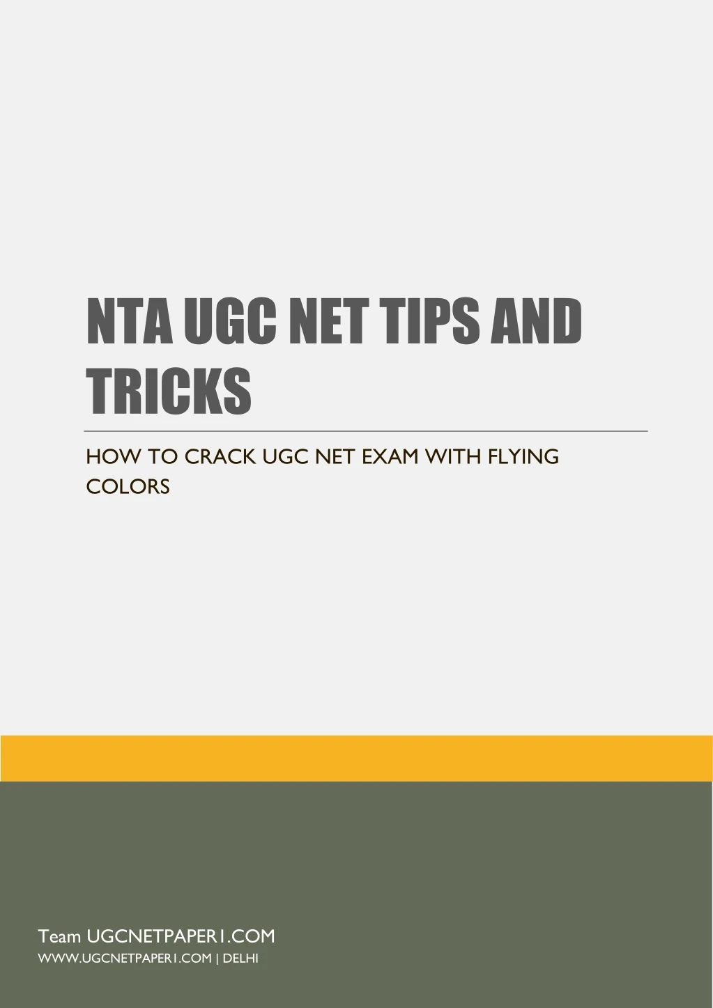 nta ugc net tips and tricks