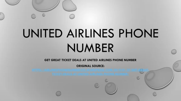 Get Great Ticket Deals at United Airlines Phone Number