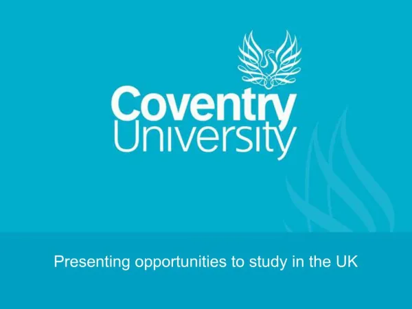 Presenting opportunities to study in the UK