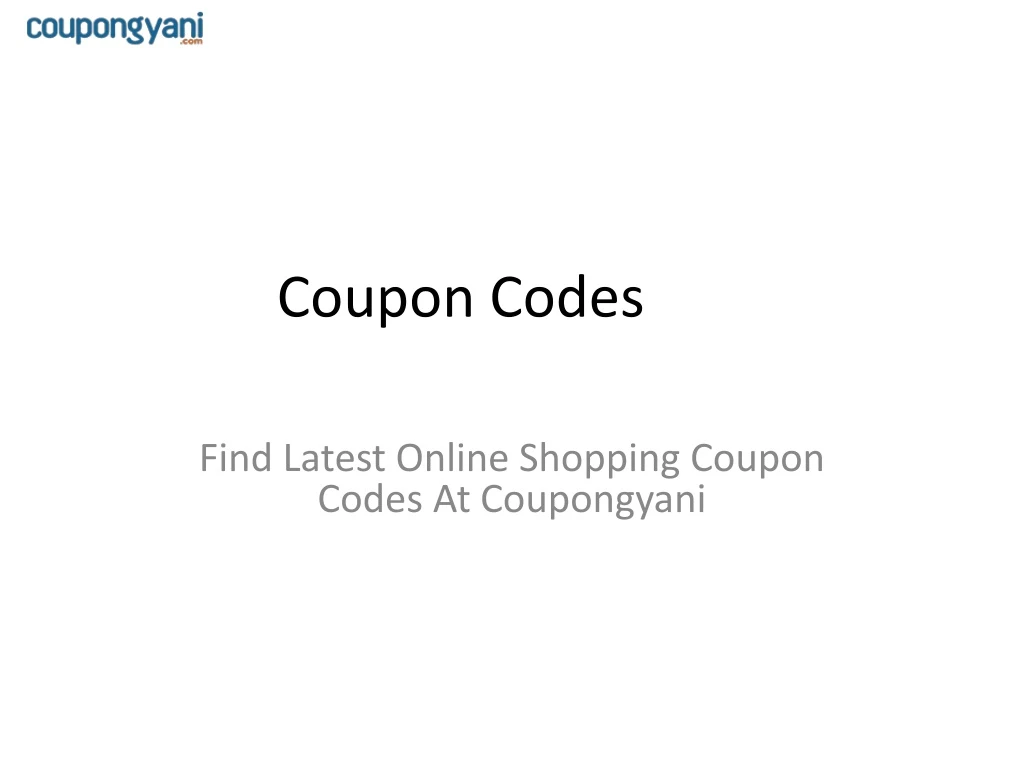 coupon codes