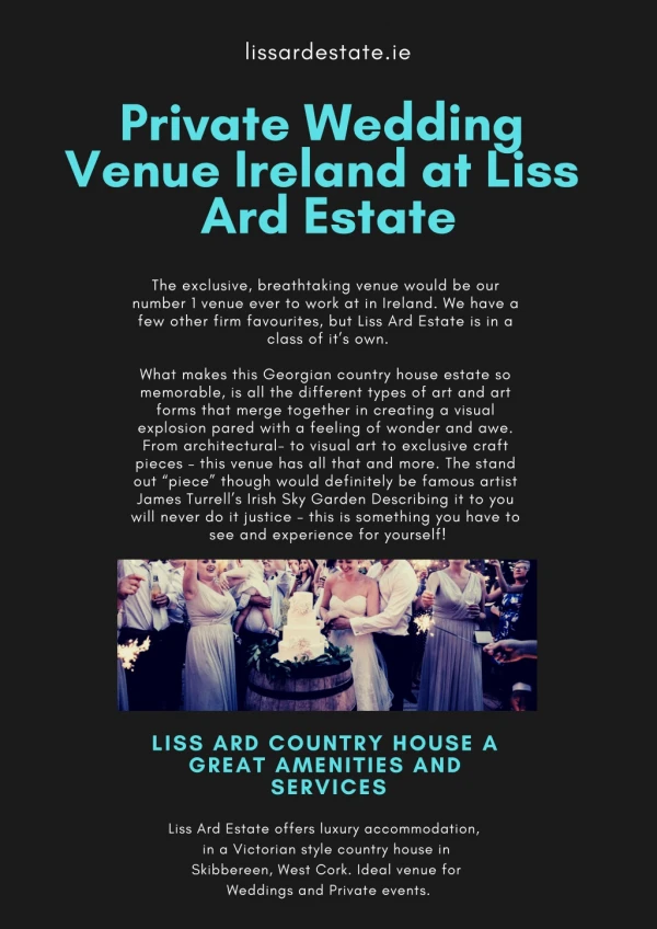 Private Wedding Venue Ireland at Liss Ard Estate