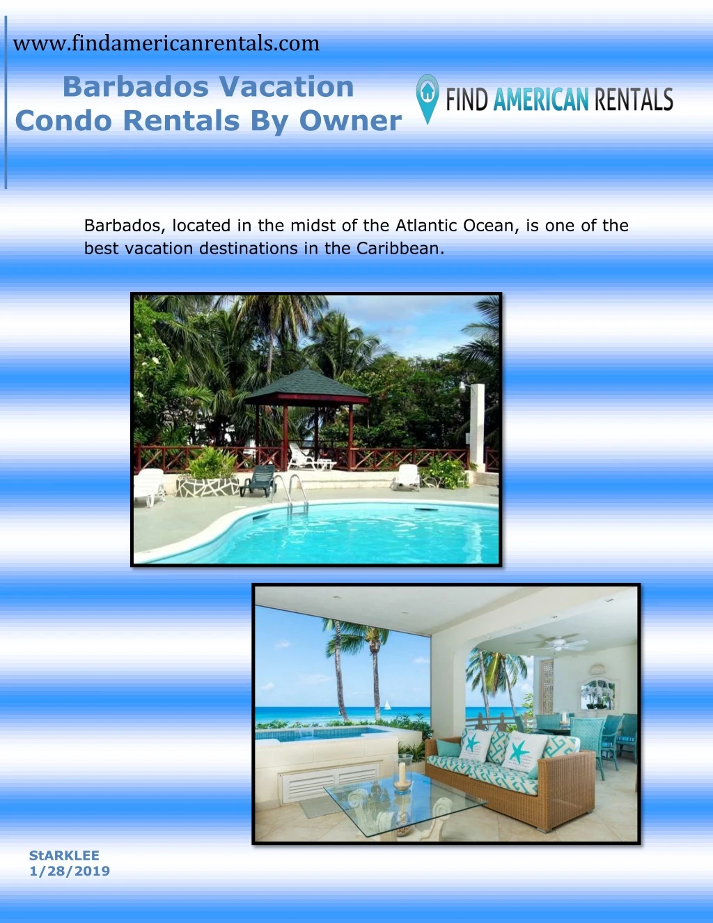 www findamericanrentals com barbados vacation