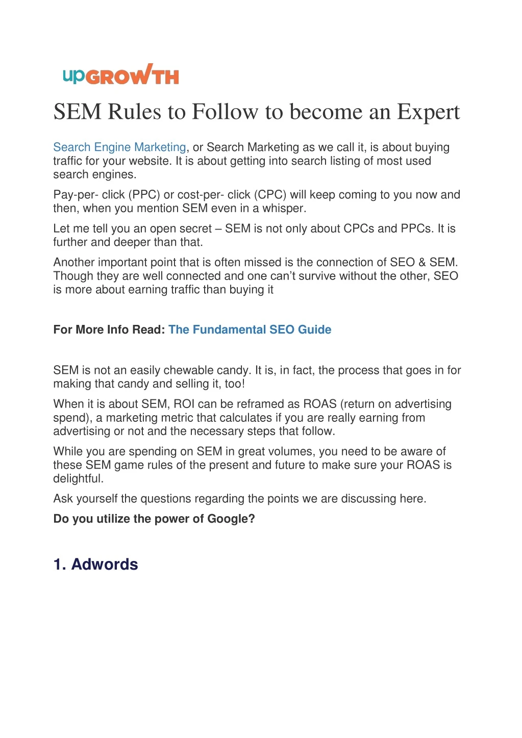 sem rules to follow to become an expert
