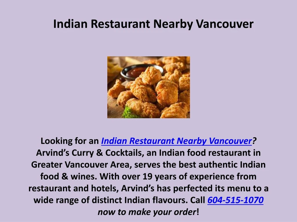 indian restaurant nearby vancouver